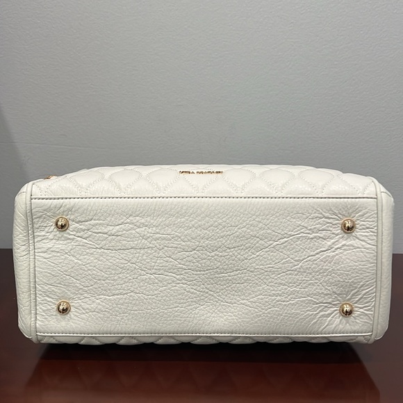 Vera Bradley Quilted Mario Satchel White Genuine Leather - Picture 14 of 14
